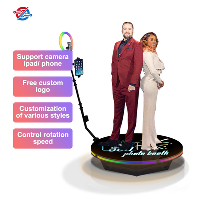 Phone App 360 Photo Booth Platform Automatique Promouvoir Relation Spinner Rotatif
