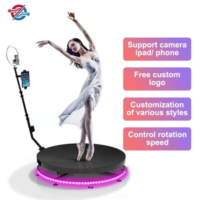 Ralenti 360 photomaton rotatif RVB détenteurs automatiques de caméra fête et machine de mariage