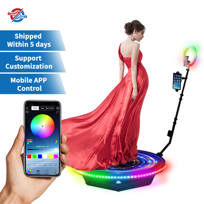 Selfie Slow Rotating 360 Photo Booth avec Ring Light Phone App Control