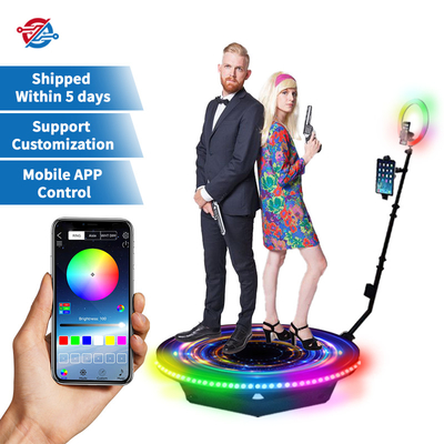 115cm 360 Photomaton tournant avec Selfie de contrôle sans fil de lumière d'anneau de LED ou machine visuelle