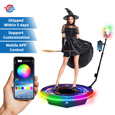 Automatique Spin 360 Photo Booth Remplir Lumière Machine Caméra Ipad Selfie Vidéo Accessoires Gratuits