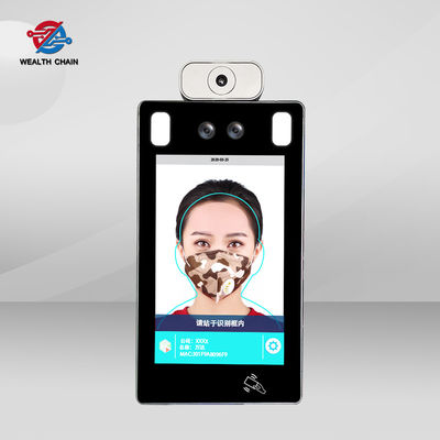 Kiosque sans contact de la température de reconnaissance des visages de 8 pouces, scanner de la température de visage