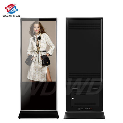 Plancher vertical noir de HD 2K 4K Intel Core I7 tenant le Signage de Digital pour des annonces