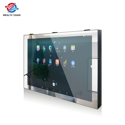 Mur-bâti Signage extérieur Smart TV d'affichage à cristaux liquides Digital de miroir de transmittance de 30%/de 50%