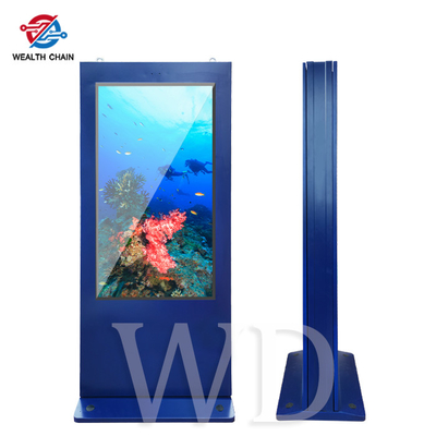 Éclat réglable d'écran de WIFI 2.4G Bluetooth 5,0 extérieurs de totem de Signage d'affichage à cristaux liquides Digital de bleu marine