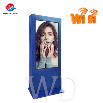 Éclat réglable d'écran de WIFI 2.4G Bluetooth 5,0 extérieurs de totem de Signage d'affichage à cristaux liquides Digital de bleu marine