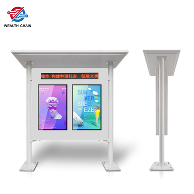 Écran commercial de la publicité d'affichage à cristaux liquides avec le kiosque de service d'individu de contact de l'abri PCAP